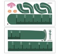 Générique Sticker Mural Cactus Autocollant de Mesure Taille pour Garçon et Filles, Tableau Mural de Croissance Auto-adhésif en Pvc Vert, Décoration Chambre Garçon et Filles, Toise Murale