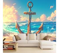 Générique Sticker mural haute qualité Ancre Flottante Autocollant Mural 150 x 100 cm Mer Girafe Déco murale autoadhésive Pour Chambre Salon Enfants Bébé Pépinière