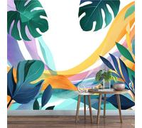 Générique Sticker mural haute qualité Feuilles De Palmier Autocollant Mural 500 x 280 cm Usine Girafe Déco murale autoadhésive Pour Chambre Salon Enfants Bébé Pépinière
