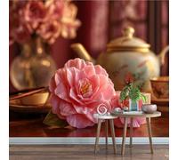 Générique Sticker mural haute qualité Fleurs Autocollant Mural 300 x 210 cm Porcelaine Girafe Déco murale autoadhésive Pour Chambre Salon Enfants Bébé Pépinière