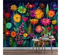 Générique Sticker mural haute qualité Fleurs Autocollant Mural 350 x 245 cm Fleur De Dessin Animé Girafe Déco murale autoadhésive Pour Chambre Salon Enfants Bébé Pépinière