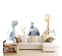 Générique Sticker mural haute qualité Girafe Autocollant Mural 200 x 140 cm Bébé éléphant Girafe Déco murale autoadhésive Pour Chambre Salon Enfants Bébé Pépinière