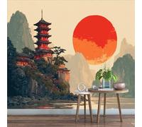 Générique Sticker mural haute qualité Montagnes Autocollant Mural 500 x 280 cm Grenier Girafe Déco murale autoadhésive Pour Chambre Salon Enfants Bébé Pépinière