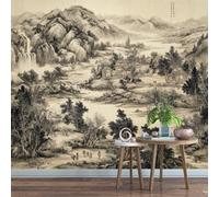 Générique Sticker mural haute qualité Paysage Autocollant Mural 500 x 280 cm Arbres Girafe Déco murale autoadhésive Pour Chambre Salon Enfants Bébé Pépinière