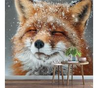 Générique Sticker mural haute qualité Renard Autocollant Mural 250 x 175 cm Renard Des Montagnes Des Neiges Girafe Déco murale autoadhésive Pour Chambre Salon Enfants Bébé Pépinière