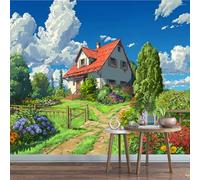 Générique Sticker mural haute qualité Rural Autocollant Mural 122 x 91 cm Maison Girafe Déco murale autoadhésive Pour Chambre Salon Enfants Bébé Pépinière