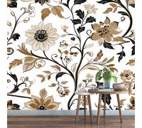 Générique Sticker mural haute qualité Vignes Fleuries Autocollant Mural 400 x 280 cm Fleurs Rétro Girafe Déco murale autoadhésive Pour Chambre Salon Enfants Bébé Pépinière