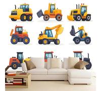 Générique Sticker mural haute qualité Voiture De Dessin Animé Autocollant Mural 365 x 254 cm Tracteur Girafe Déco murale autoadhésive Pour Chambre Salon Enfants Bébé Pépinière