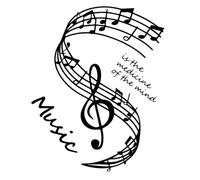 Générique Sticker Mural Musical Noir en PVC 43X48 CM Décor Notes de Musique pour Chambre et Salon Stickers Muraux Amovibles Soi-Même Décoration Murale Facile et Artistique