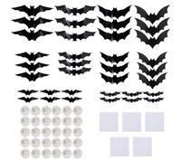 Générique Stickers de Chauves-Souris 36 Pièces Noires Effrayantes