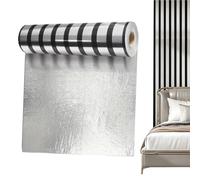 Générique Stickers miroir mural | Design Rayé Moderne Papier Peint Argent,Feuilles autocollantes à et coller,pour Commode Loisir Créatif Maison Frigo Plan de Travail Chambre Salle de Bain Bureau