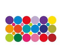 Générique Stickers Muraux à Pois Colorés en Pvc, Autocollants Ronds Faciles à Coller et Décoller pour Décoration Chambre D'garçon et Filles ou Salon, Set 1 Pièce