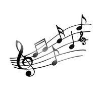 Générique Stickers Note de Musique en Fer Noir, Décoration Murale Élégante de Note Musicale pour Chambre et Bar, Art Mural Musical Unique et Classique