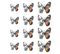 Générique Stickers Papillons 3D 12 Pièces Décorations Halloween Bureau