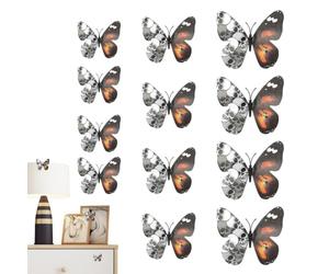 Générique Stickers Papillons 3D 12 Pièces Décorations Halloween Bureau