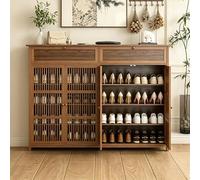 Générique Stockage Multi-Couches Meuble Chaussure Rangement Chaussure avec 2 Tiroirs à Basculement, 130 * 99 * 35cm, Adapté à L’EntréE, Au Salon, à La Chambre, Blanc