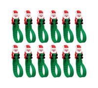 Générique Stocking Hanger Hooks - 12 Pcs Santa Wreath Holder, Garland Strap | Fireplace Stocking Holder for Homeowners Renters Decorators Home Office Apartment Staircase Porch Living Room Bedroom