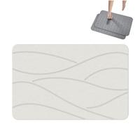 Générique Stone Bath Mat,Diatomaceous Earth Shower Mat,Non-Slip Absorbent Quick Drying Floormat,Multifunction Luxurious Diatomite Stone Mat for Bathroom,Living Room,Dining Room,Kitchen,Toilet