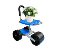 Générique Stool 360 Degree Rotating Chair | Garden Cart with Seat | Wheeled Garden Seat Adjustable Height for Lawn Sitting Garage Outdoor Camp Weeding | Garage Stool Chair 360 Rotating Adjustable |