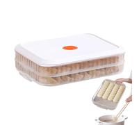 Générique Storage Containers, Freezer Box, 12.2x9.1x2.9in Food Organizer, Two-Layer Design, Fresh-Keeping Structure for Kitchen Use, Space Saving, Holding, Donuts Storage, Wonton Packing