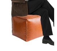 Générique Storage Foot Rest, Soft Fillable Foot Stool Seat, Foldable Toy Chest Chair, with Padded Cushion Hidden Compartment, for Versatile Use in Bedroom, Workplace, Dorm, Home