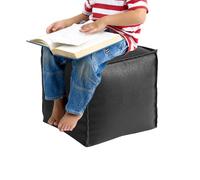 Générique Storage Foot Rest, Soft Fillable Foot Stool Seat, Foldable Toy Chest Chair, with Padded Cushion Hidden Compartment, for Versatile Use in Bedroom, Workplace, Dorm, Home