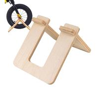 Générique Storage Rack - Bike Stand 21x7cm | Scooter Holder, Natural Wood Display Stand, Portable Scooter Bracket, Indoor Bicycle Storage Organizer, Detachable Wooden Holder for Home and Garage