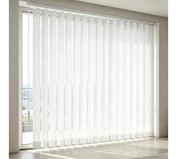 Générique Store à Lamelles Vertical Anti-UV Isolés Thermiquement pour Intérieur Fenêtres de Maison et Appartement, Store Californien avec Angle de Rotation de 180°(Blanc,B280xH130cm)