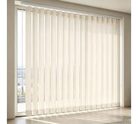 Générique Store à Lamelles Vertical Anti-UV Isolés Thermiquement pour Intérieur Fenêtres de Maison et Appartement, Store Californien avec Angle de Rotation de 180°(Light Yellow,B250xH160cm)