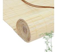 Générique Store à Rouleau en Bambou Naturel 90 x 180 cm, Respiran Rideau en Bambou pour Balcon pour Portes et fenêtres, Store Fenetre Occultant Offrent De L'intimité(Thick wire Original Color)