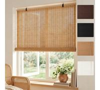 Générique Store à Rouleau en Bambou, Store Bambou Extérieur, Rideau de Confidentialité, Brise Vue Bambous Protection Solaire Respirant pour Fenêtre, Pergola, Véranda(Café,160cmWx250cmH)