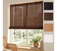 Générique Store à Rouleau en Bambou, Store Bambou Extérieur, Rideau de Confidentialité, Brise Vue Bambous Protection Solaire Respirant pour Fenêtre, Pergola, Véranda(Brun,70cmWx120cmH)