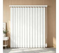 Générique Store Californien pour Les Bureaux et pour la Maison et l'Appartement, Stores à Bandes Verticales d'Intérieur avec Supports, Rideau Coulissant Protection Solaire 60-300cm(Blanc,B140xH200cm)