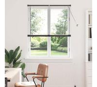 Générique Store de Fenêtre avec des Rideaux Noir Aluminium,Maison & Jardin,Décorations,Habillages de fenêtre,Stores vénitiens & Stores en Toile,Noir,1.53 KG,42006147