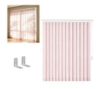 Générique Store Vertical à Lamelles 60/70/90/110/150/190/230/240/280/300cm Store Californien Filtrage avec Angle de Rotation de 180° Rideau en Tissu pour Fenêtres et Portes en Verre(Rose,B110xH200cm)