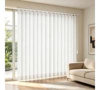 Générique Store Vertical Isolant Thermique et Anti-UV, Rideau Coulissant à Lamelles Filtrage de La Lumière Intérieur, Store Californien Occultants Kit Complet pour Porte-Fenêtre(Blanc,B110xH260cm)