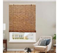 Générique Stores enrouleurs en Bambou pour fenêtres, Stores sans Cordon filtrant la lumière, Installation Facile, Habillage de fenêtre Naturel pour terrasse et Patio (A 130 x 225 cm)