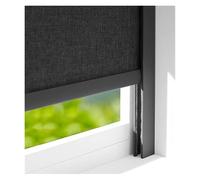 Générique Stores occultants for fenêtres, Bandes de Blocage de lumière, Rail latéral occultant, avec vis, bloqueur d'espacement Amovible et remplaçable(Black,84inch/213.3cm)