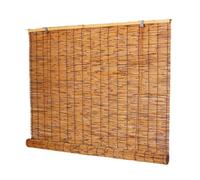 Générique Stores Romains extérieurs en Bambou, Stores enrouleurs imperméables pour Porche, terrasse et Patio, Rideaux en Bois tissé sans Cordon avec système de Levage (A W 60 cm x H 120 cm)