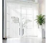 Générique Stores verticaux Blancs pour fenêtres intérieures, Stores en Tissu filtrant la lumière, 90 120 160 180 220 250 280 300 cm, Stores occultants pour Portes coulissantes(W140xH150CM)