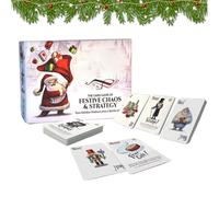 Générique Strategy Board Game - Christmas Card Activity, Fun Holiday Games with Engaging Challenges, Seasonal Entertainment Pack for Festival Celebrations Family Parties Company Events Home 5.91in