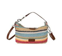 Générique Straw Clutch | Vintage Zipper Tote With Adjustable Shoulder Strap