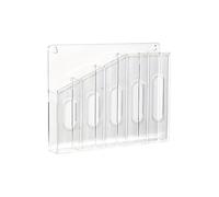 Générique Straw Holder - Kitchen Counter Door Dispenser For Storage | Clear Acrylic With Space Saving Design, Spoon Chopsticks Stirring Rod Organizer, For Cupboard, Drawer, Refrigerator Use