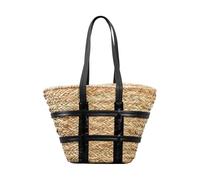 Générique Straw Shoulder Bag - Handmade Large Summer Shoulder Bag for Beach and Outdoor Travel, Retro Handwoven Design with Spacious Interior, Fashionable Purse for Daily Use, Natural Straw Color