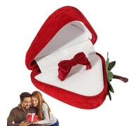 Générique Strawberry Jewelry Casket - Velvet Flocked Interior, Miniature Proposal Presentation, Protective Scratch Prevention, Lightweight Portable Display | 15g Engagement Ceremony Keepsake Organiz