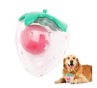Générique Strawberry Squeaky Dog Toy - Strawberry Shape Dog Toy | Interactive Puppy Chewing Tools | Interactive Puzzle | Small Squeaky Boredom Relieving Supplies for Pets