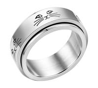Générique Stress Rings for Women Cat - Sensory Spinner Spin Rings for Girls