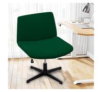 Générique Stretch Armless Chair Slipcover with Design, Elastic Mid-Back Accent Chair Protector for Home Office, Bedroom, Study Soft Removable Fabric(Green)