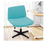 Générique Stretch Armless Chair Slipcover with Design, Elastic Mid-Back Accent Chair Protector for Home Office, Bedroom, Study Soft Removable Fabric(Light Blue)