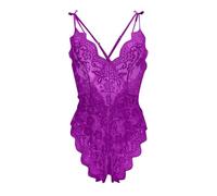 Générique String Femme Sexy Body Ouvert à l'entrejambe Femme Lingerie Ouverte TrèS Sexy Lingerie Grande Taille Sexy Femme Lingerie Ouverte TrèS Sexy Body Violet, XXL